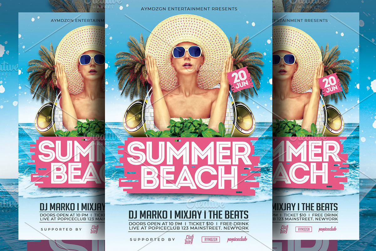 Summer Beach Flyer in Flyer Templates - product preview 8