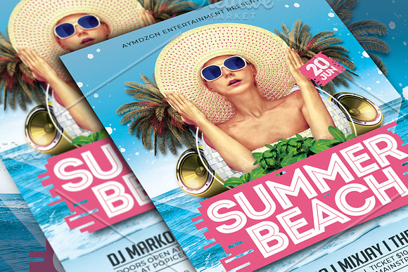 Summer Beach Flyer in Flyer Templates - product preview 2