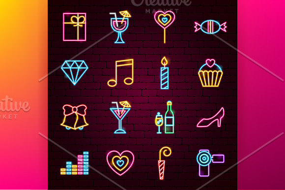 Party Neon in Neon Icons - product preview 1