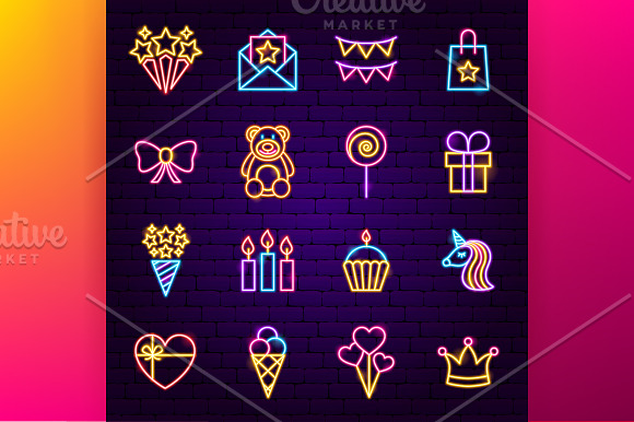 Party Neon in Neon Icons - product preview 2