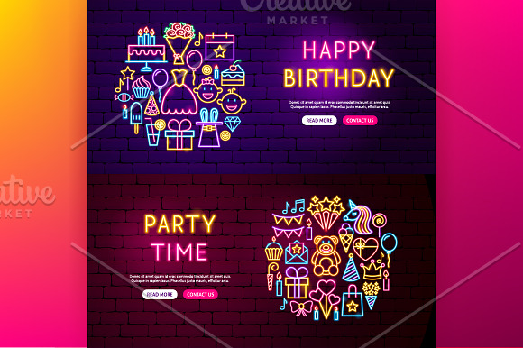 Party Neon in Neon Icons - product preview 5