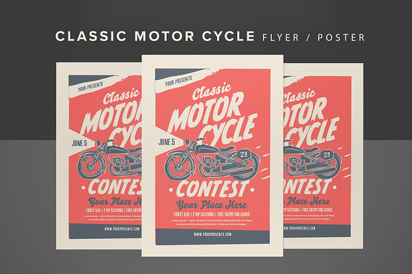 Classic Motor Cycle Flyer