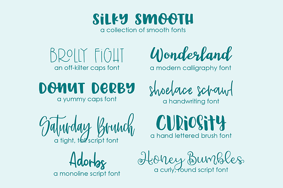 Silky Smooth Font Bundle in Display Fonts - product preview 1