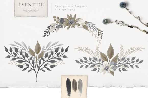 Eventide Florals Logos Patterns in Illustrations - product preview 6