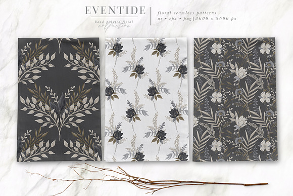 Eventide Florals Logos Patterns in Illustrations - product preview 8