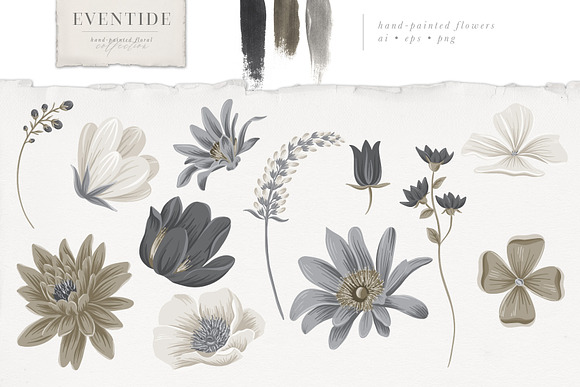 Eventide Florals Logos Patterns in Illustrations - product preview 14