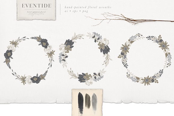 Eventide Florals Logos Patterns in Illustrations - product preview 16