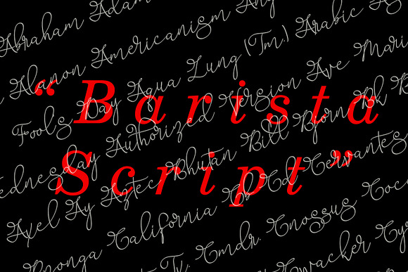 Barista Script in Script Fonts - product preview 1