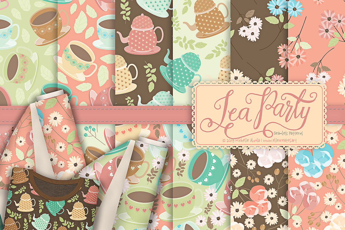 Tea Party 01 - Seamless Patterns in Patterns - product preview 8
