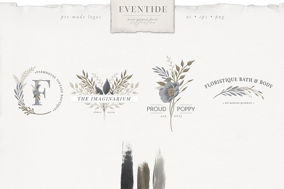 Eventide Florals Logos Patterns in Illustrations - product preview 17