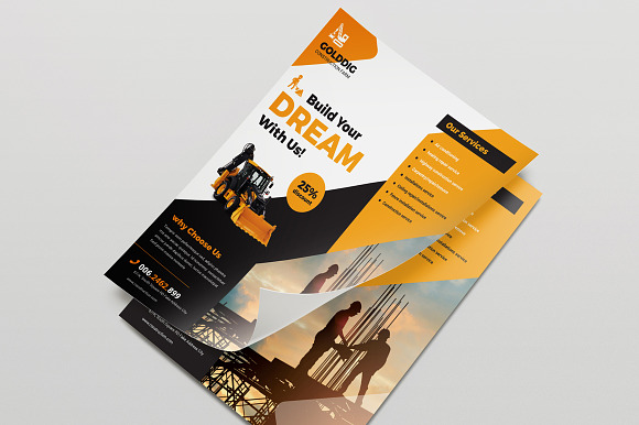 Construction Flyer Template in Flyer Templates - product preview 2