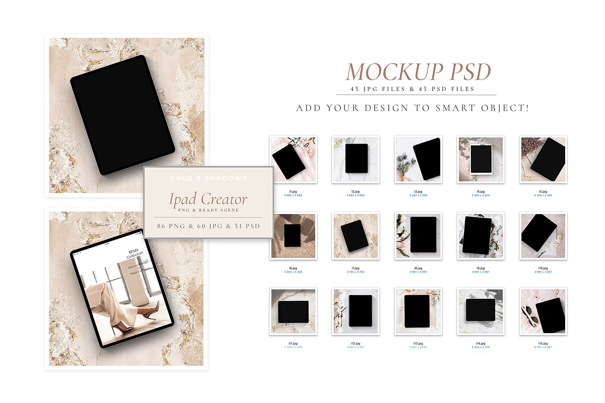 iPad mockup creator+ BONUS in Scene Creator Mockups - product preview 8