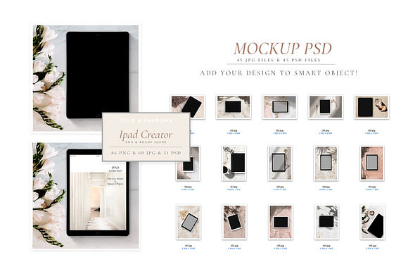 iPad mockup creator+ BONUS in Scene Creator Mockups - product preview 2