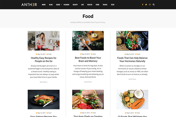 Anther - WordPress Blog News Theme in WordPress Blog Themes - product preview 3