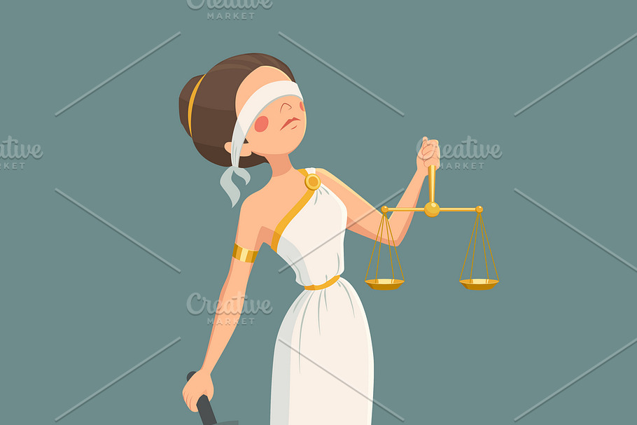 Justice lady illustration