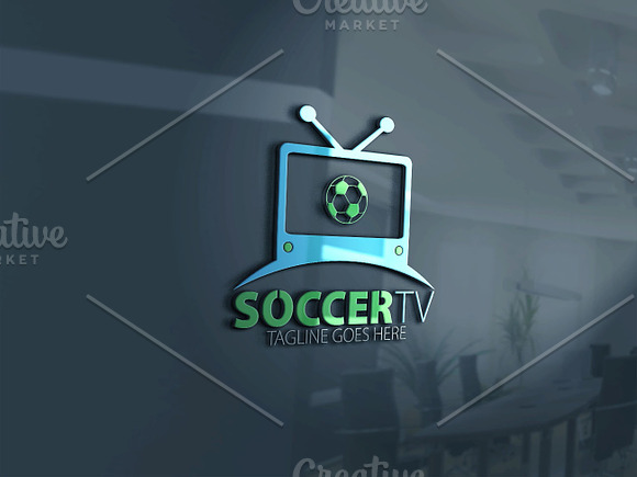 Soccer TV Logo in Logo Templates - product preview 2