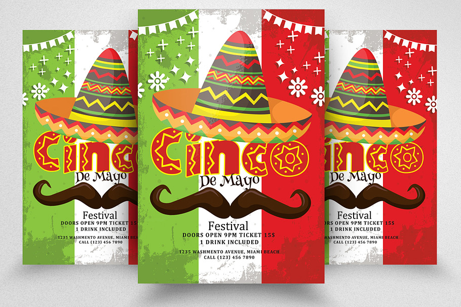 Cinco De Mayo Flyer/Poster in Flyer Templates - product preview 8