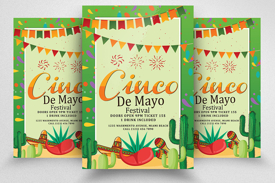 Cinco De Mayo Celebration Flyer in Flyer Templates - product preview 8