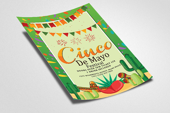 Cinco De Mayo Celebration Flyer in Flyer Templates - product preview 1