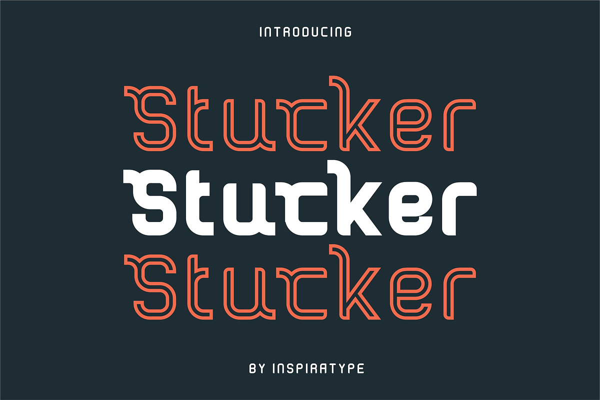 Stucker - Regular, Bold & Inline in Sans-Serif Fonts - product preview 8