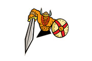 Viking Warrior Sword and Shield