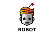 Robot Boy Logo Template