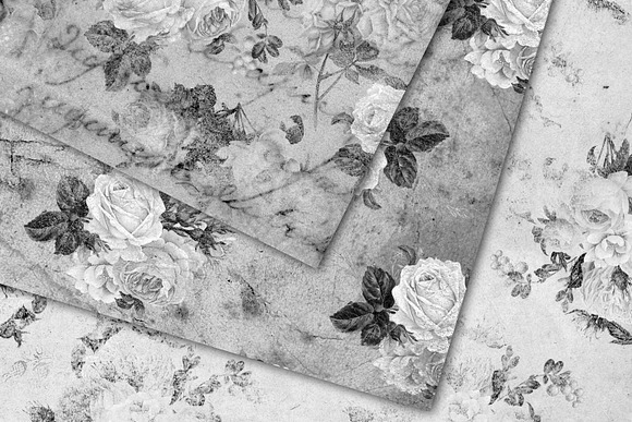 Monochrome Shabby Paper Textures in Textures - product preview 1