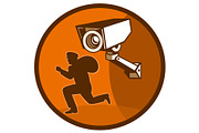 Security surveillance camera burglar
