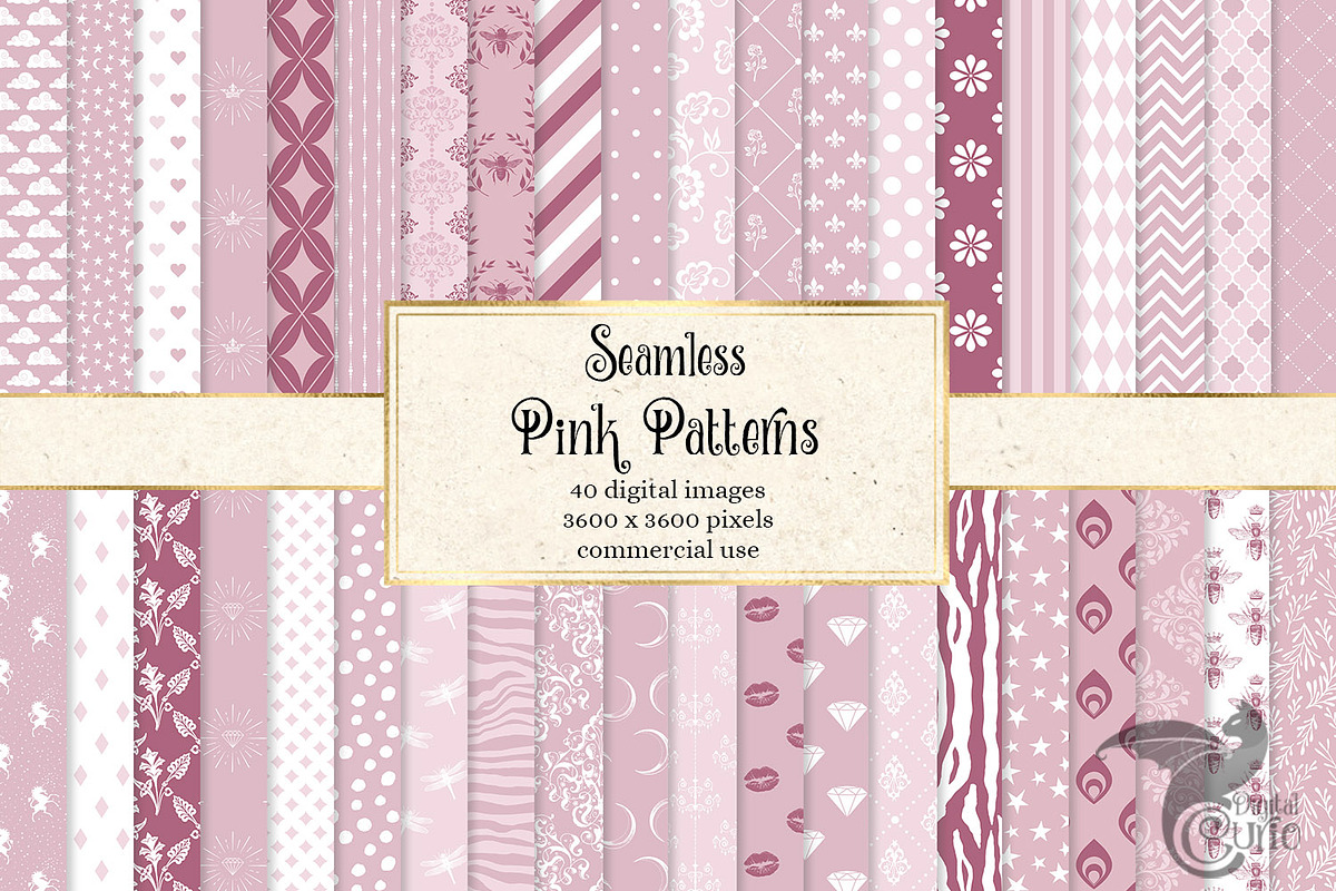 Pink Digital Paper Patterns in Patterns - product preview 8