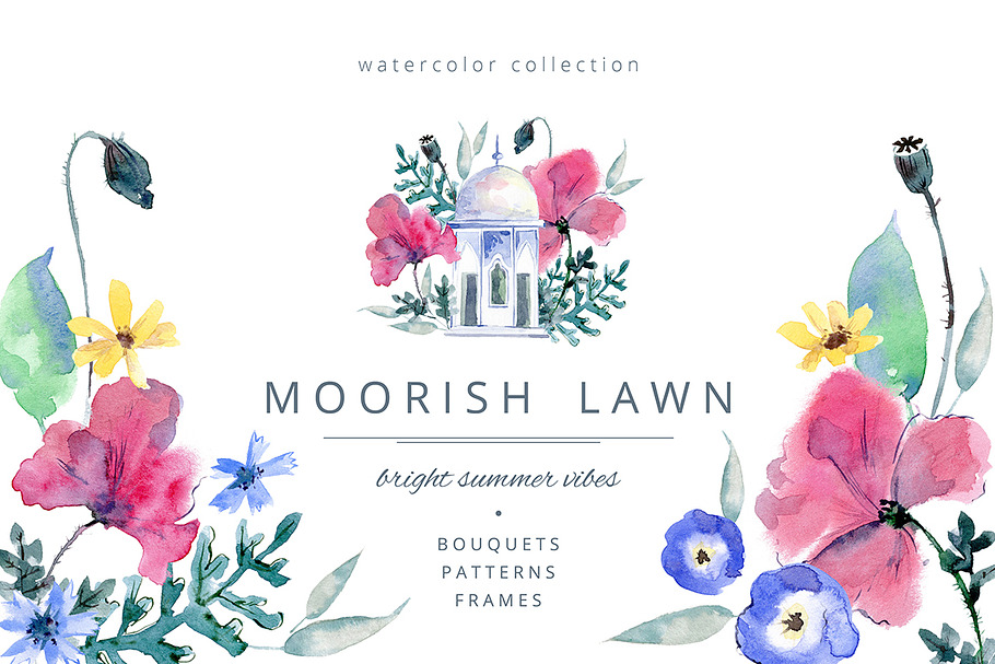Moorish Lawn graphic set.