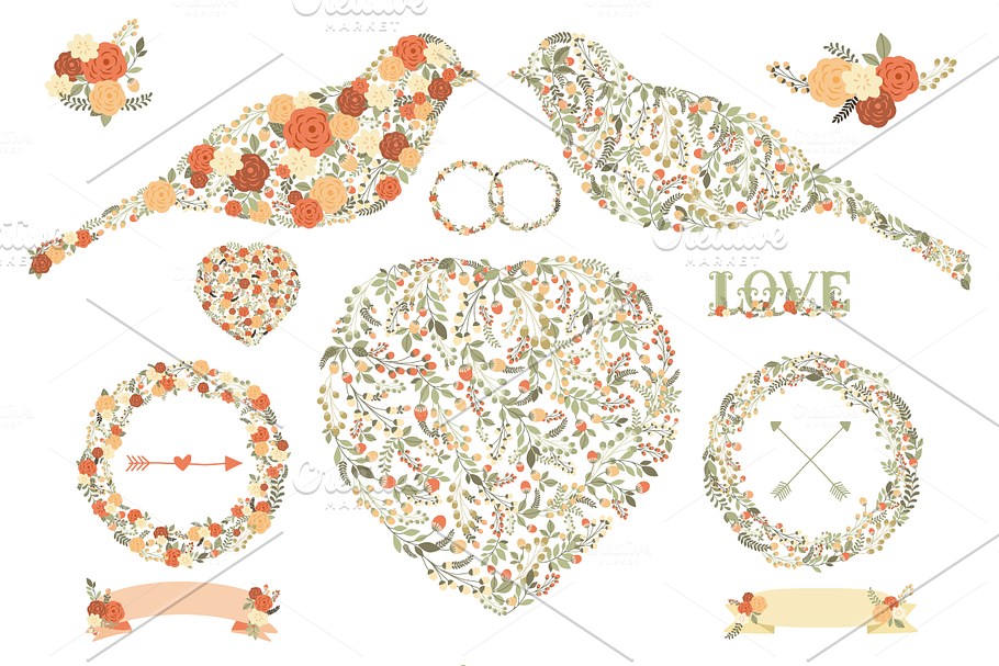 Floral Vector Set in Illustrations - product preview 8