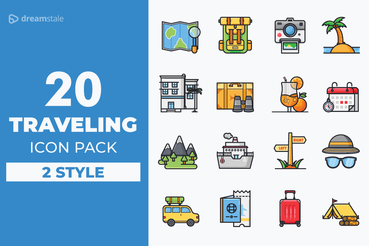 Traveling icon pack in Beach Icons - product preview 8