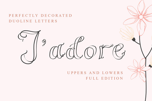 Fleuriste Duoline Font in Script Fonts - product preview 2