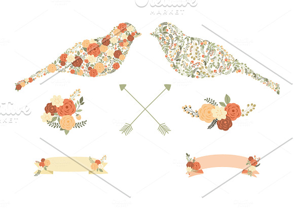 Floral Vector Set in Illustrations - product preview 3