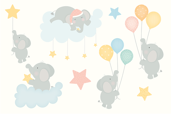 Baby Elephants in Illustrations - product preview 1
