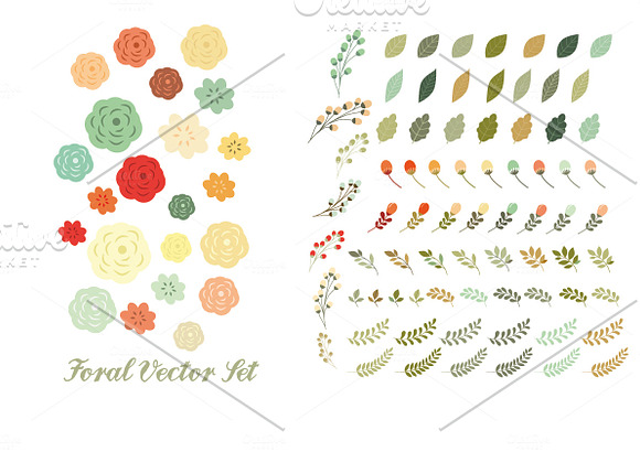 Floral Vector Set in Illustrations - product preview 4