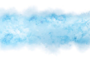 Abstract blue watercolor with cloud