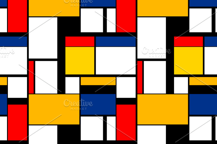 Painting in Piet Mondrian's style in Patterns - product preview 8