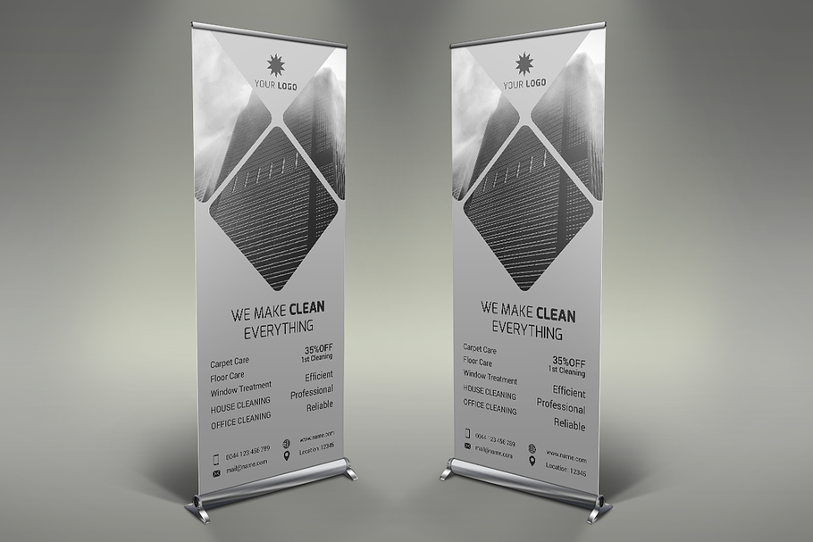 Cleaning Services - Roll Up Banner