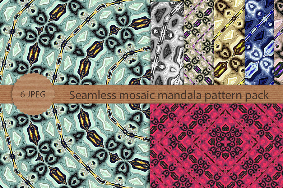 50% OFF Seamless mosaic mandala