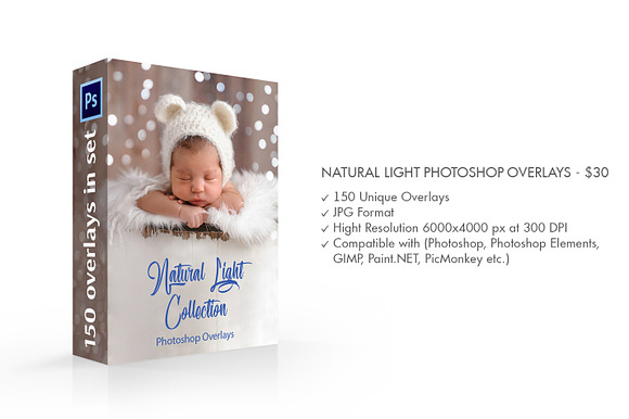 Natural Light Bokeh Ps Overlays in Photoshop Plugins - product preview 1