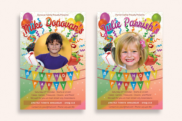 Kids Birthday Party Flyer - Vol 01
