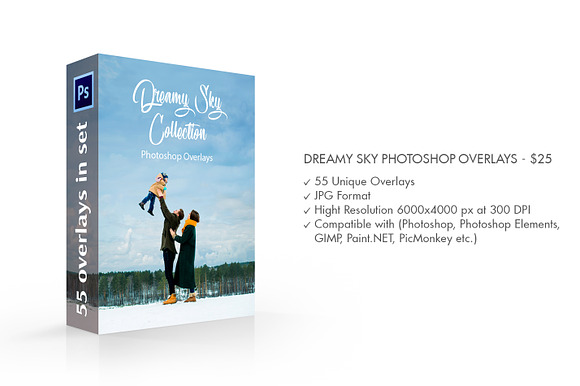 Dreamy Sky Photoshop Overlays in Photoshop Plugins - product preview 1