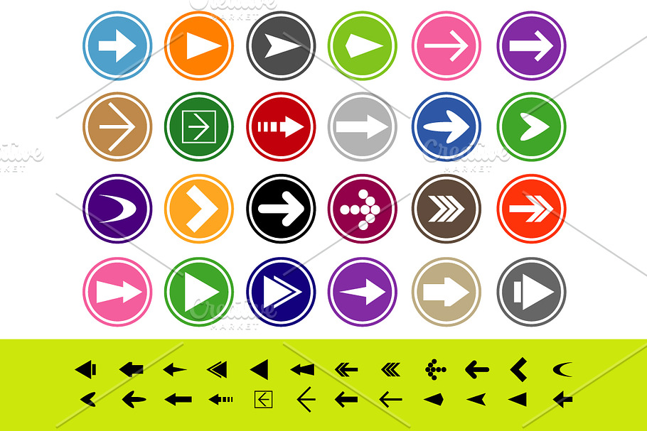 Arrow sign icon set in Graphics - product preview 8