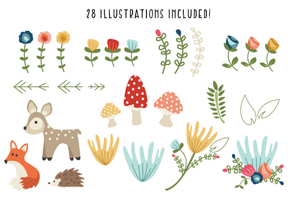 Woodland Wonderland Patterns & Icons in Illustrations - product preview 2