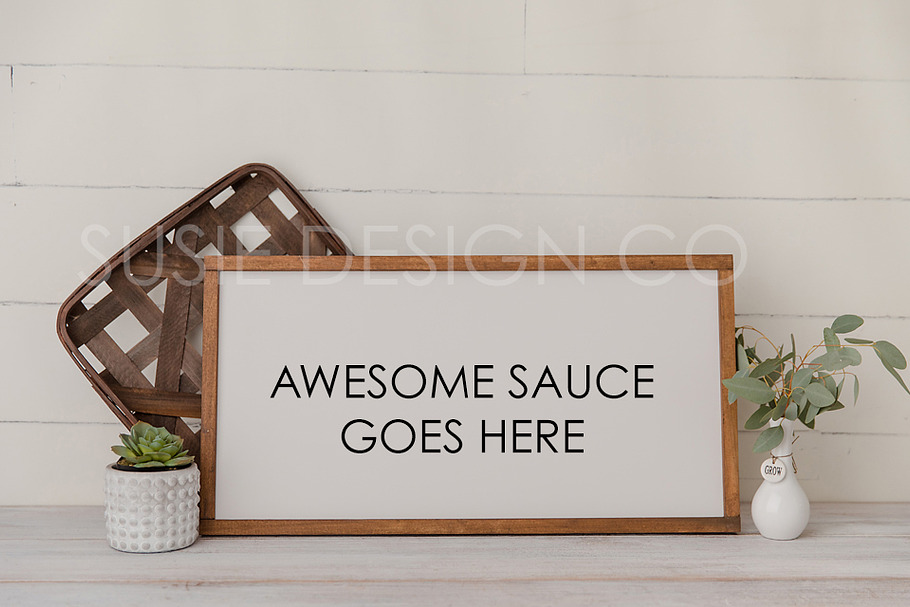 Farmhouse Sign Mock Up in Product Mockups - product preview 8