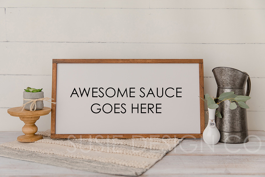Farmhouse Sign Mock Up in Product Mockups - product preview 8