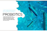 Probiotics vector background