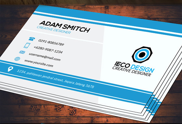 Simple Creative BC in Business Card Templates - product preview 2