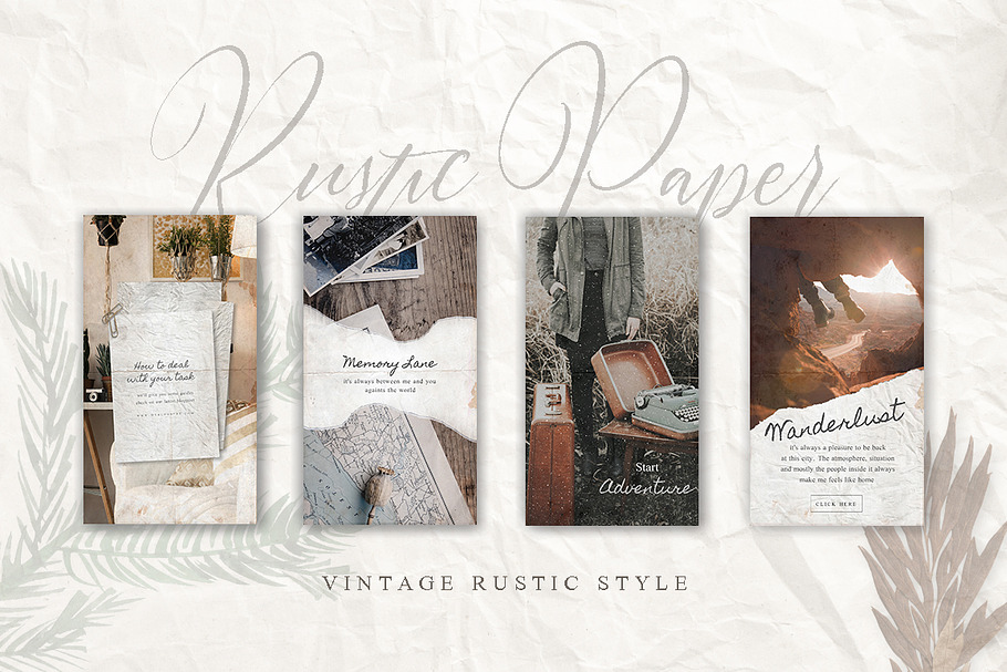 CANVA Rustic Paper Social Media Pack in Instagram Templates - product preview 8